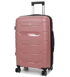 Валіза середня M поліпропілен Worldline Airtex 282 74л 64×41×26см Рожеве золото