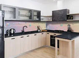 Кухонний фартух Перлини ПВХ кулі для декору 60х300 см Абстракція Рожевий Happy Pocket Z183470 - мініатюра 4