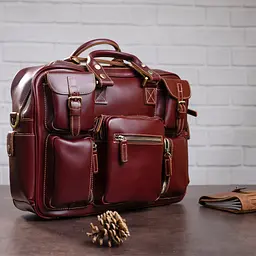Дорожня шкіряна сумка-портфель Vintage 40х29,5х10 см sum0012858 - мініатюра 9