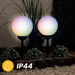 Садова декоративна RGB куля Lumiled ATRIS 20 см на сонячній батареї - мініатюра 7