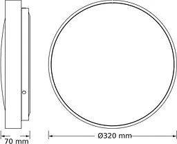 Osram Світильник накладний CEILING LUXO 18Вт 6500К чорний - мініатюра 3