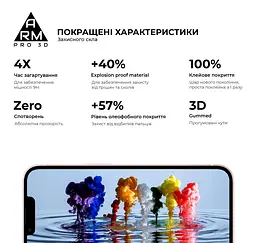 Захисне скло на Apple iPhone 13 mini з олеофобним покриттям, Pro 3d, повне проклеювання, антистатичний і пиловідштовхуючий шар, 9H, самоклеючеся, 3D, на весь екран, антистатичний клей, оригінал ArmorStandart (ARM60250) - мініатюра 4