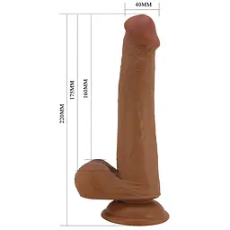 Фалоімітатор з мошонкою PRETTY LOVE TALLEN 8.7(220mm) Sliding Skin Series TPR, Suction base PRETTY LOVE BW-008117LP 102656 - мініатюра 6