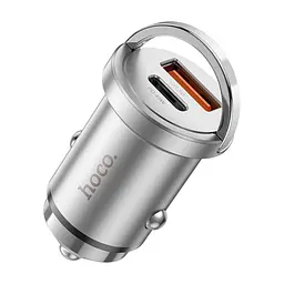 Зарядний пристрій HOCO NZ10 Handy USB-A/Type-C Silver (6942007601825)