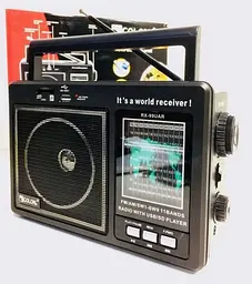 Радіоприймач акумуляторний всехвильовий працює від мережі 220V та батарейок 4*R20 MP3 USB FM 88-108MHz радіо Golon RX-99UAR - мініатюра 6