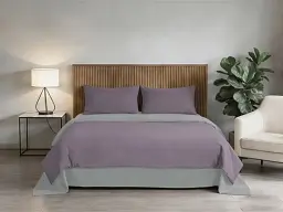 Комплект постільної білизни Soho полуторний Puprle/Light gray 150х200 см (PATTERN 24-S) - мініатюра 2