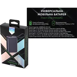 Батарея універсальна Vinga 20000 mAh 45W Display Cable (VPBB2045C) - мініатюра 9
