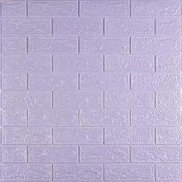 Самоклеюча 3D панель Sticker Wall 19600х700х3мм Світло-фіолетова Цегла SW-00001470 - мініатюра 2