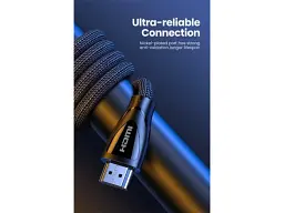 Кабель UGREEN HD140 HDMI Cable with Braided 1m Black (80401) - мініатюра 3