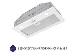 Витяжка Minola HBI 5262 WH GLASS 700 LED (повновбудована) - мініатюра 3