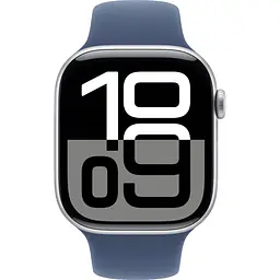 Смарт-годинник Apple Watch Series 10 46mm Silver Aluminum Case with Denim Sport Band M/L (MWWM3) Б/В [155018] - мініатюра 2
