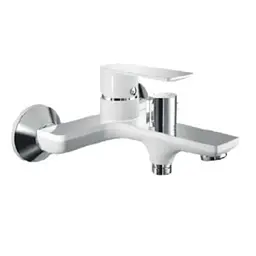 Змішувач для ванни Haiba Alex 009 Euro white/chrome HB9568 Білий матовий
