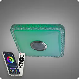Люстра світлодіодна 517 Dlight RGB з пультом і колонкою 45Вт Білий (02168) - мініатюра 6