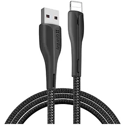 Дата кабель USB 2.0 AM to Lightning 1.0m led black ColorWay (CW-CBUL034-BK)