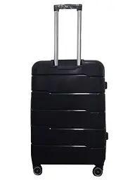 Валіза середня M+ з поліпропілену Milano bag 0305 84л Чорна - мініатюра 3