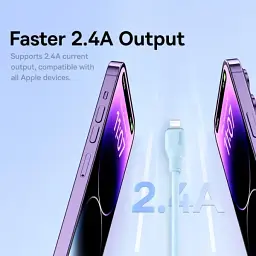 Кабель Baseus Pudding Series Fast Charging Cable USB to Lightning 2.4A 1.2m P10355700311-00 Blue - мініатюра 6