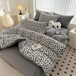 Постільна білизна двоспальна муслін з простирадлом на гумці Colorful Home 21203 180х220 см