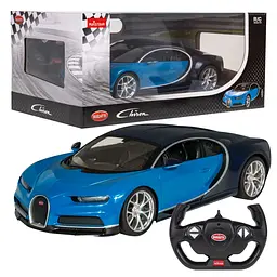 Машинка RASTAR Bugatti Chiron на дистанційному керуванні + світлодіодні фари + пульт 2,4 ГГц 1:14 синій 75700