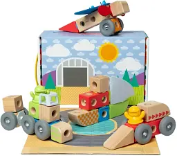 Дерев'яний конструктор Melissa & Doug Blockables Транспорт 54 деталі розвивальний набір від 2 років (SKU-199) - мініатюра 3