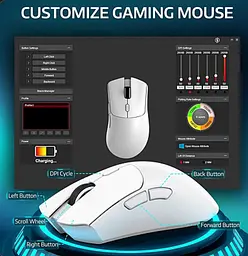 Мишка ігрова бездротова Attack Shark R1 WHITE - мініатюра 4