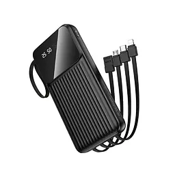 Портативний акумулятор BOROFONE BJ76 Smart power bank вбудовані 4 кабелі 10000mAh чорний