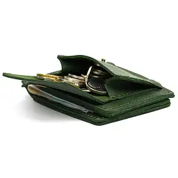 Затискач із монетницею шкіряний зелений TARWA 11.5х8х1 см acs0032186 - мініатюра 8