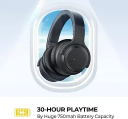 Бездротові Bluetooth-навушники Commalta E7 з активним шумозаглушенням і насиченими басами, чіткі виклики, Bluetooth 5.0 - мініатюра 2