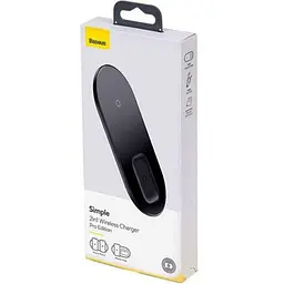 Бездротовий зарядний пристрій Baseus Simple Pro Edition 2 in 1 (Phone + Pods) 18W WXJK-C01 Black - мініатюра 4