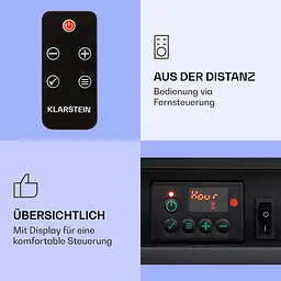 Електричний камін Klarstein Studio 5 Arc 40 м² (10038400) - мініатюра 2