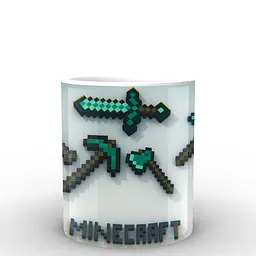 Кухоль GeekLand Minecraft Майнкрафт меч MС.02.005 330 мл білий - мініатюра 3