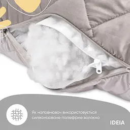 Подушка Ideia П-подібна для сну та відпочинку стьобана ТМ 140х75х20 см з наволочкою на блискавці (8-33724*002) - мініатюра 4