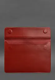 Шкіряний чохол-конверт BlankNote на магнітах для MacBook 14 Червоний - мініатюра 3
