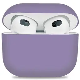 Силіконовий чохол для навушників Apple AirPods 3, Ultrathin Silicone Case, фіолетовий, захисний чохол, ультратонкий і легкий, захист від подряпин і пилу, м"який силікон, ArmorStandart (ARM60291)