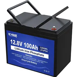Акумулятор DC HOUSE LiFePO4 12V (12.8V/100Ah/1280Wh) (DC HOUSE-12100) [164637]