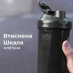 Шейкер спортивний SmartShake Slim 500 мл Gray (10252901) - мініатюра 8