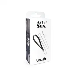 Повідець на ланцюжку з натуральної шкіри Art of Sex - Leash - мініатюра 5