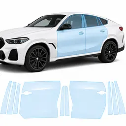Антигравійна захисна бронеплівка за лекалами для BMW X6 G06 2019-2023 - зони дверей і стійки вікон