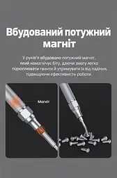 Набір прецизійних викруток для ремонту електроніки UGREEN UT110 1 руків’я 1 подовжувач 36 біт 10 типів магнітне утримання (15354) - мініатюра 6