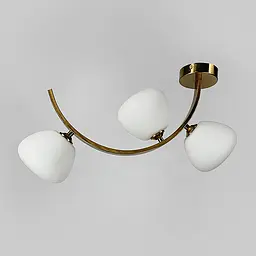 Вражаючий стіновий світильник Modern Floral Arch на 3 плафони Line F C 18B/3 AB - мініатюра 5