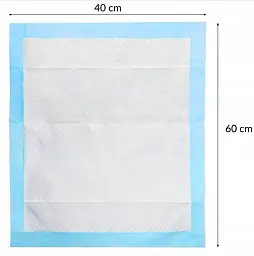 Пелюшки для собак і котів Krumad KMDW124, розмір 60 × 60 см, комплект 50 штук, одноразові гігієнічні килимки для тварин - мініатюра 2