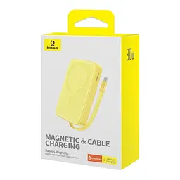 Універсальна мобільна батарея Baseus Magnetic Mini 10000mAh, 30W Yellow (P1002210BY23-00) - мініатюра 6