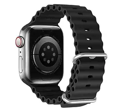 Ремінець силіконовий Primolux Ocean для годинника Apple Watch 38 мм, 40 мм, 41 мм Black - мініатюра 4