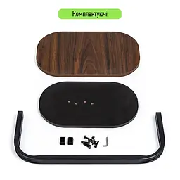 Столик приставний овальний SW-00003367 45x28x59 см Walnut Wood - мініатюра 5