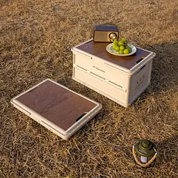 Складаний контейнер для зберігання з ручками Naturehike Lingyue R CNK2550XB017, 25 л, світло-бежево-сірий - миниатюра 9