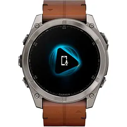 Смарт-годинник Garmin Fenix 8 AMOLED Sapphire 51mm Titanium with Chestnut Leather Band [010-02905-40] [115083] - мініатюра 7