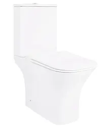 Унітаз підлоговий Qtap Presto Quadro Rimless з сидінням Slim Duroplast/ Soft-close/ Quick Release QT24221215AW