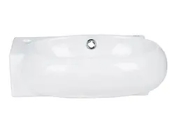 Комплект Qtap Leo: Раковина підвісна овальна ліва 430x285x160 мм White + Донний клапан PU02O (QT11115011LWN47332) - мініатюра 3