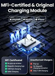 Бездротове зарядне — стенд Ugreen CD278 3-in-1 Wireless Charger (90326) - мініатюра 6