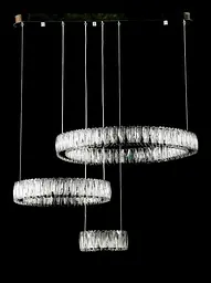 Світлодіодна люстра Splendid Ray L50804L/600+400+200/3 LED (CH) з кришталем, хром, 100 Вт, з пультом і димером - мініатюра 4