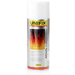 Фарба аерозольна UNIFIX 400мл білий жаростійка RAL 9010